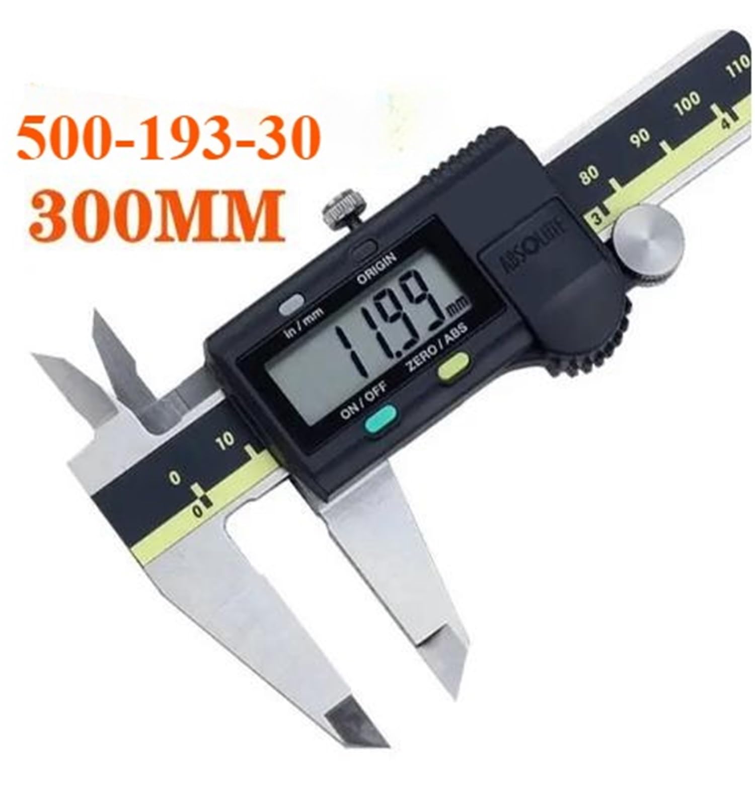 1 x cyfrowy suwmiarka ze stali nierdzewnej 150 mm, bezwzględna suwmiarka Digimatic 6 cali 500-196-30(0-300 MM)