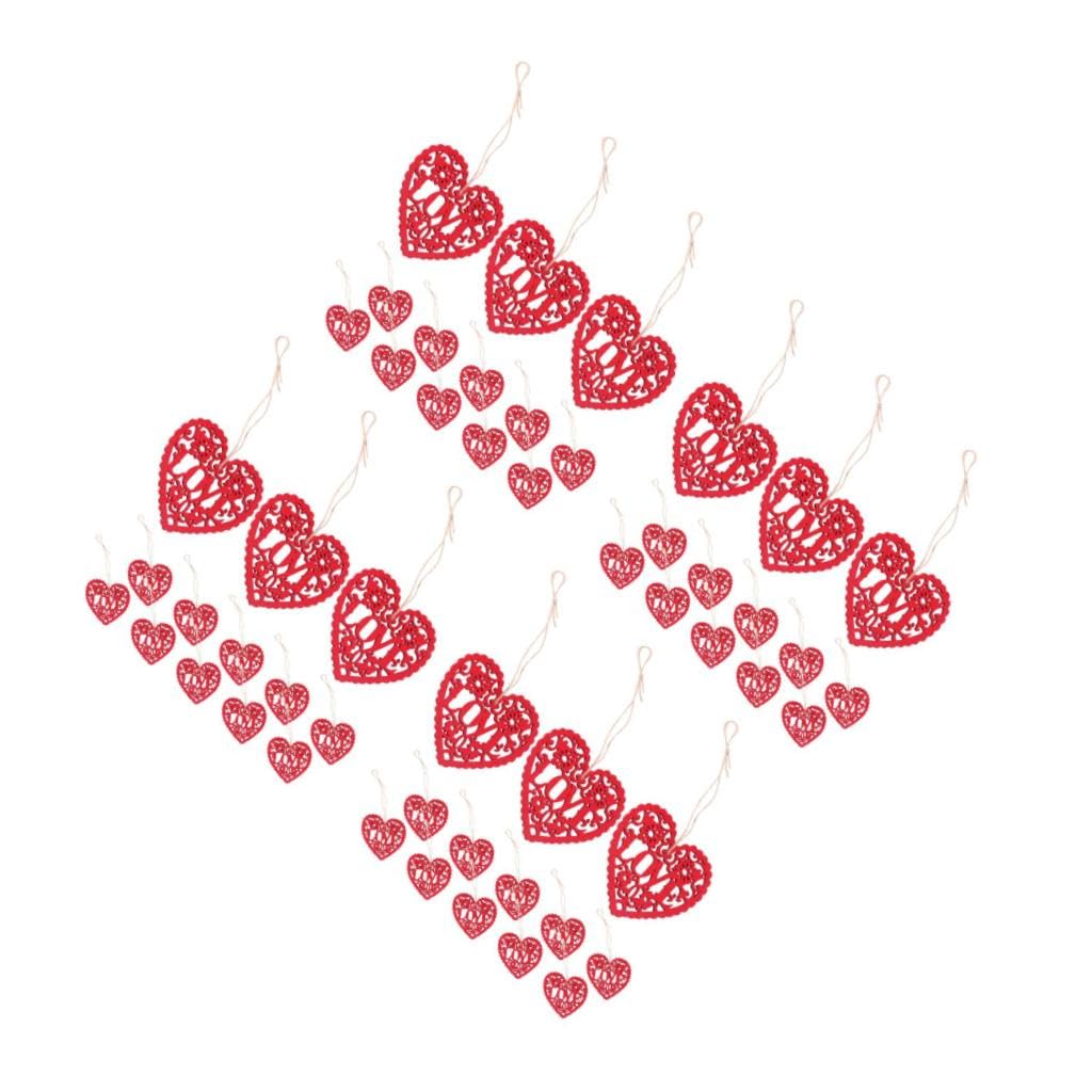IMIKEYA 120stücke Holzherzen Für Dekoration Rote Cutout Love Herzen Für Valentinstag Basteln Und Kreative Projekte Mit Glatter Oberfläche Aufhängen