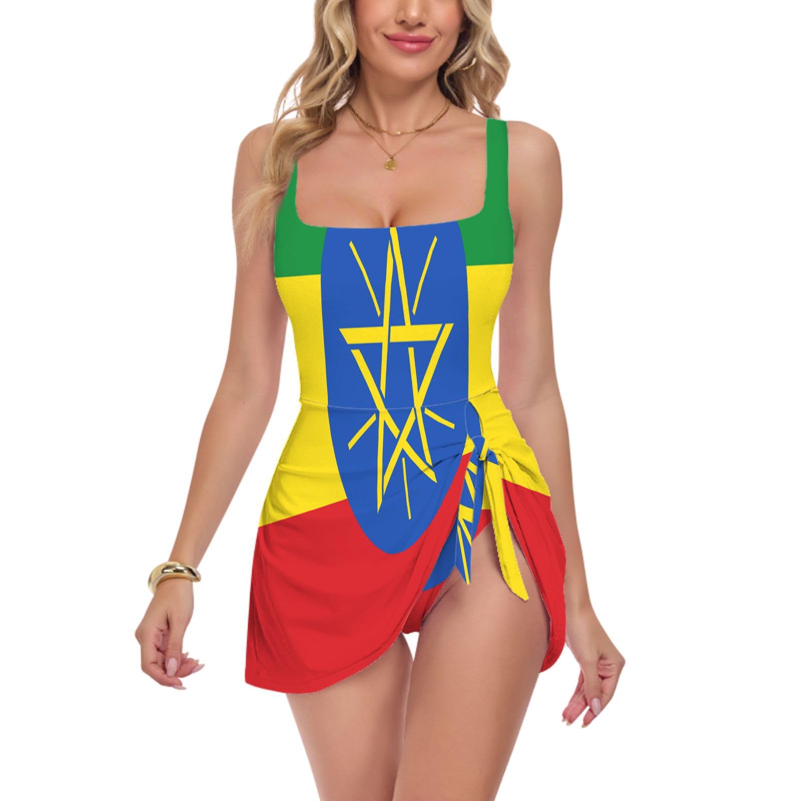 Trajes de baño para mujer de Etiopía con reductor abdominal de playa 8