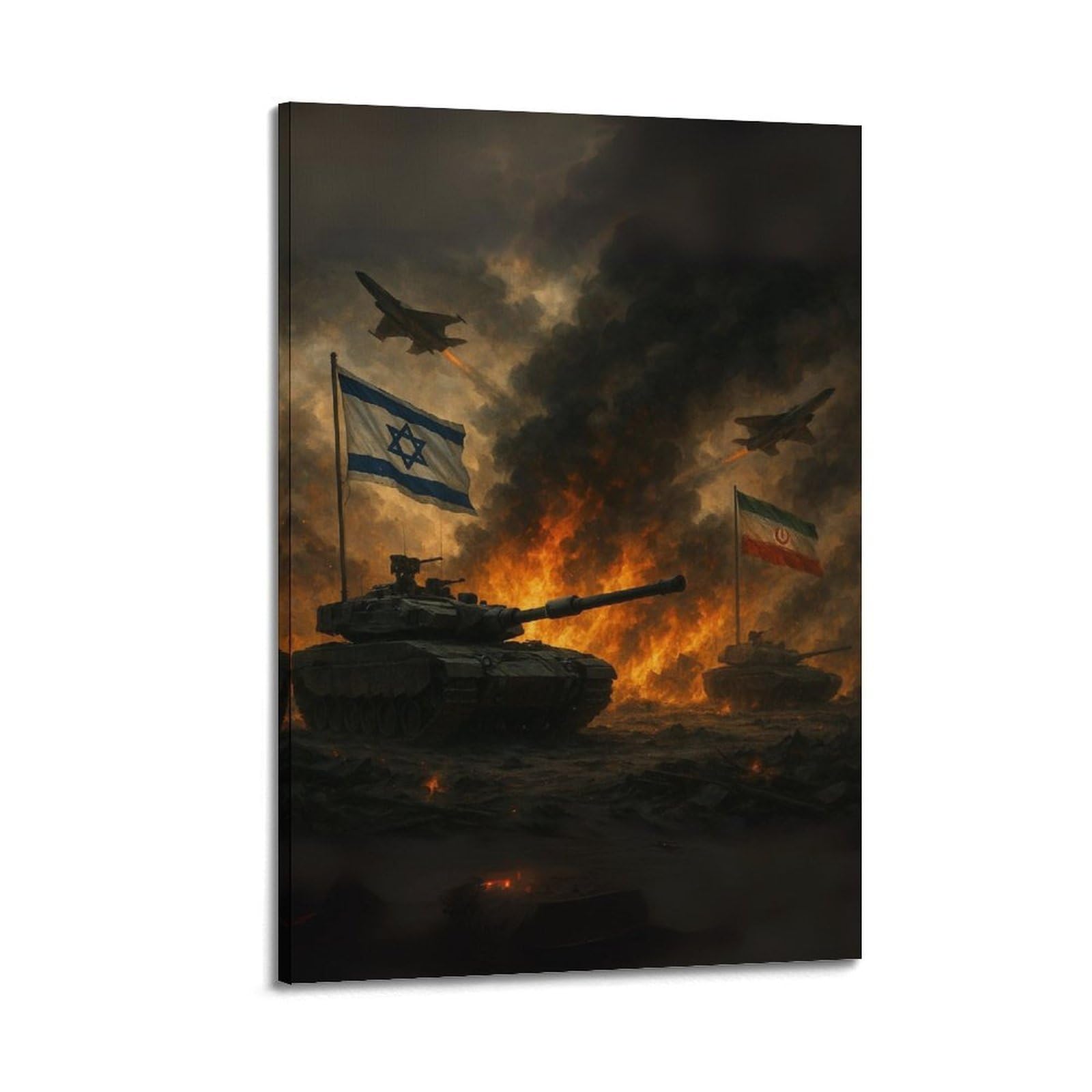 XKUGA Anti War Solidarity Poster Gaza Palestinian Catastrophe Modern Decorative Canvas Prints - Ideal Wall Art for Family, Man Cave, Game Room, Boys & Girls Bedroom 16x24inch(40x60cm)
