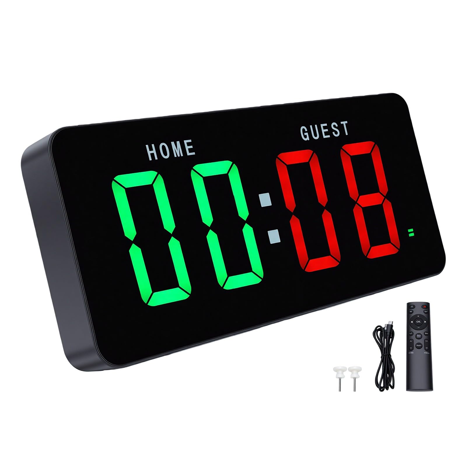 Minuteur de Gym, Horloge LED Grand Affichage 12 Pouces