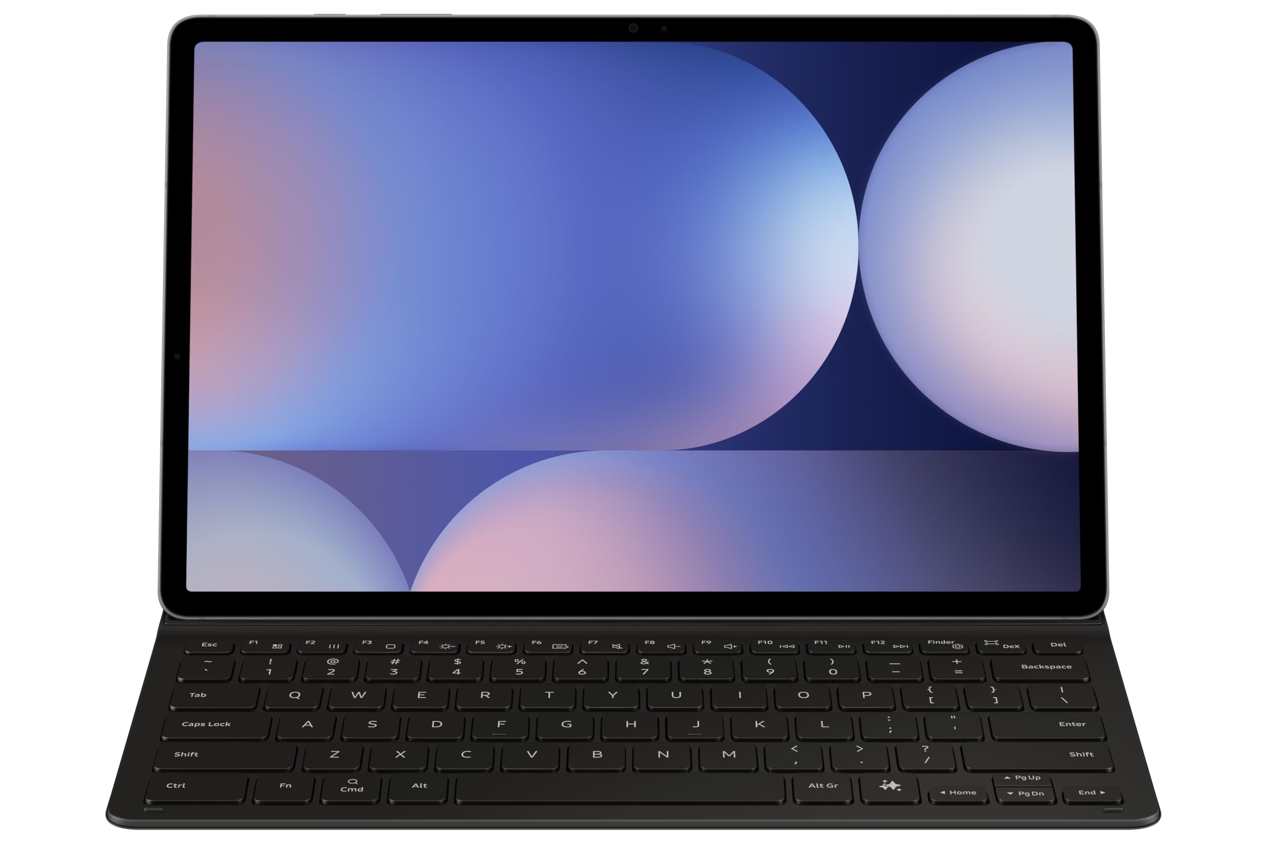 Samsung Book Cover Keyboard Slim EF-DX820 für das Galaxy Tab S10+| Tab S9+| Tab S9 FE+ mit QWERTZ-Tastatur und AI-Taste, Einteilige Tablet-Hülle, schlankes Design, S Pen Fach, Schwarz