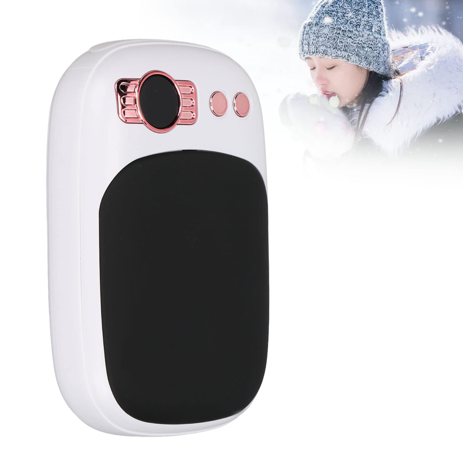 Wakects Chauffe-Mains électrique Rechargeable 10000mAh Power Bank avec