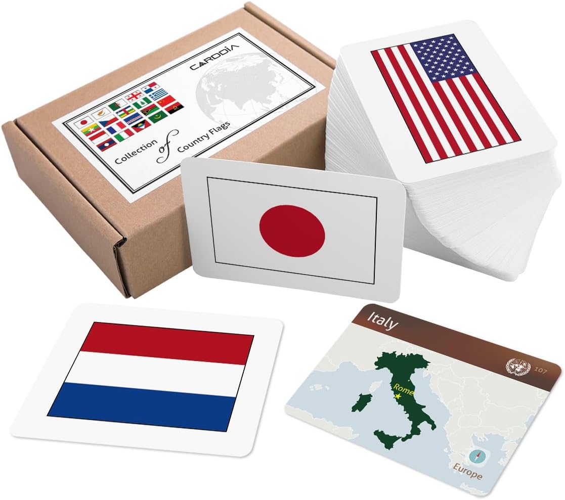 – Collection of Country Flags Educational Flashcards (Premium full set)