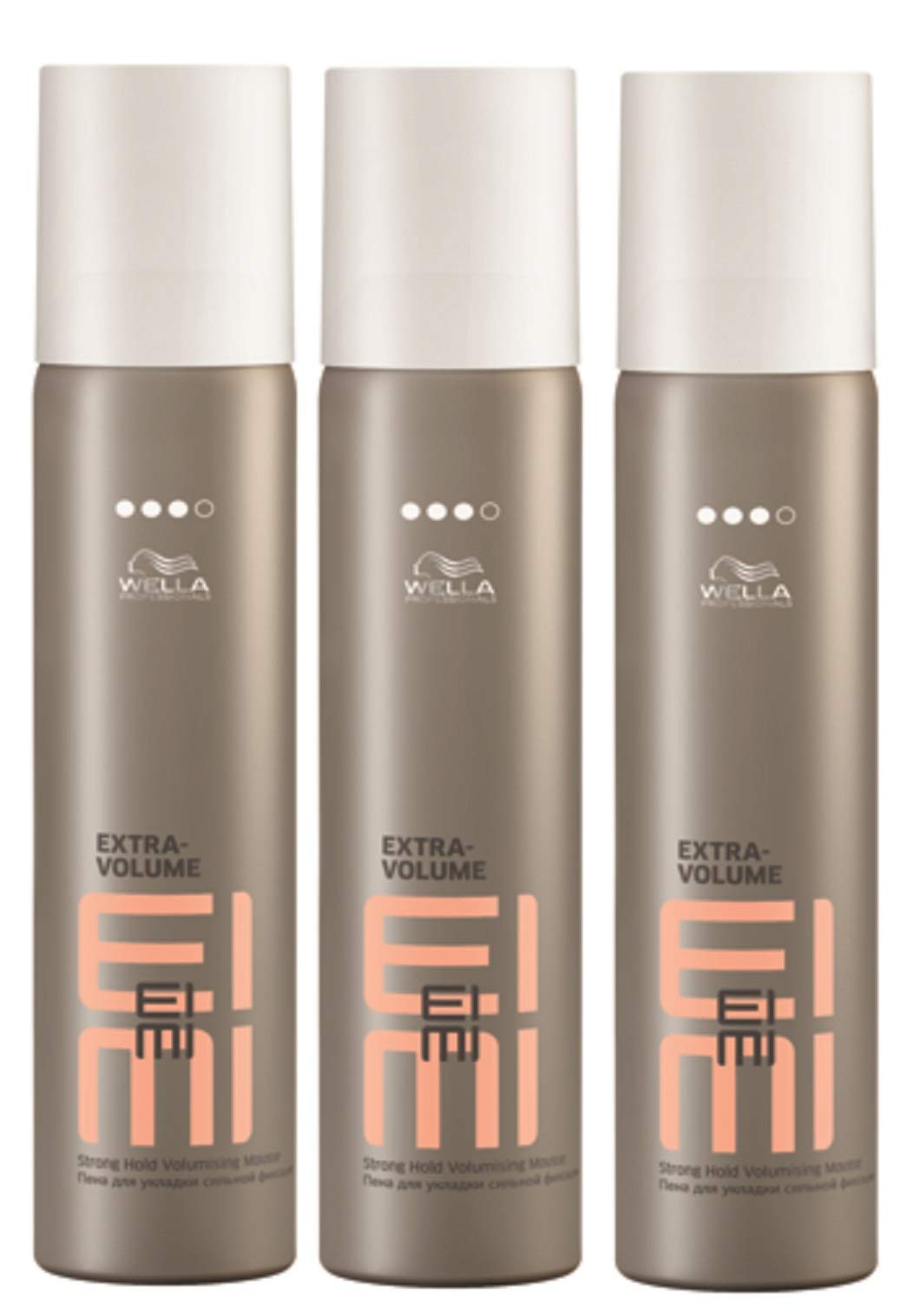 WELLA Professionals EIMI Extra Volume Volumen Mousse starker Halt 3x 75 ml