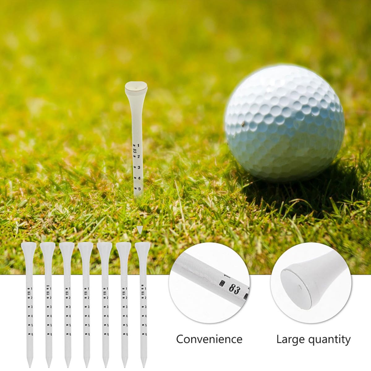 Toyvian Tees Unidades Soporte De Bolas Accesorios Prácticos Entrenamiento Golf Entusiastas del Deporte