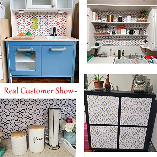 Glorytik Black Contact Paper Trellis Wallpaper White And Black Geometry Pattern Peel And Stick Wallpaper Self-Adhesive Removable Wallpaper White Modern For Cabinet Drawer Lining Wall Decor 17.7"X118.1" #TOP5