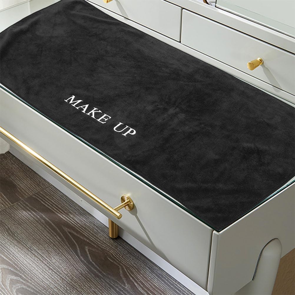 LOGOFUN Makeup Mat for Vanity Top Protector - Black (40 * 100cm)