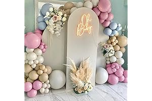100 Pcs Dusty Rose Brown Blue Pink Balloons Latex Garland Kit Perfect...