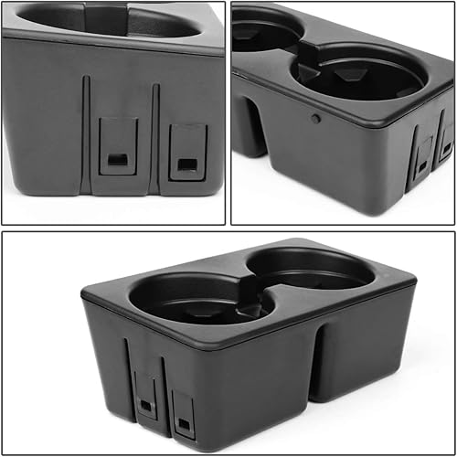 Miniatura 4 de DNA MOTORING Repuesto de soporte para taza de consola central delantera compatible con Silverado Sierra Avalanche Tahoe Suburban Yukon Escalade,