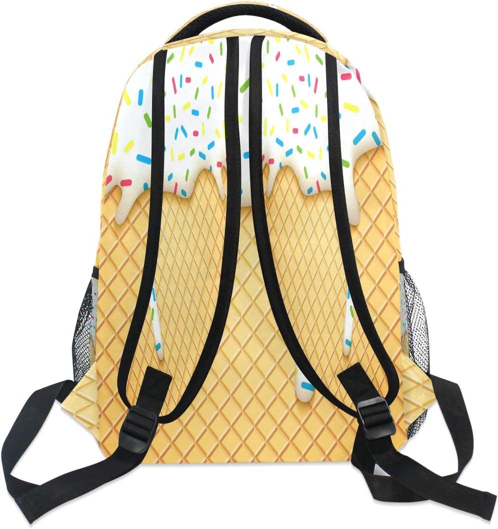 Blueangle Ice Cream Cone Backpack Bookbags Laptop Backpack for Boys Girls Teens, College Backpack Water Resistant Travel Bookbag