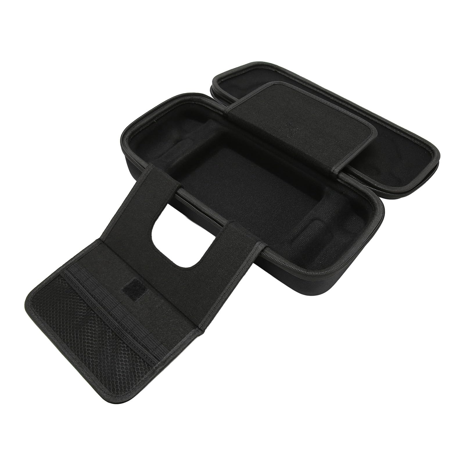 Étui de Transport pour Console Portable Steam Deck, Sac de Voyage Rigide et Protecteur avec Emplacement intégré pour Carte mémoire et Support, étui de Jeu à Fermeture éclair avec (Noire)