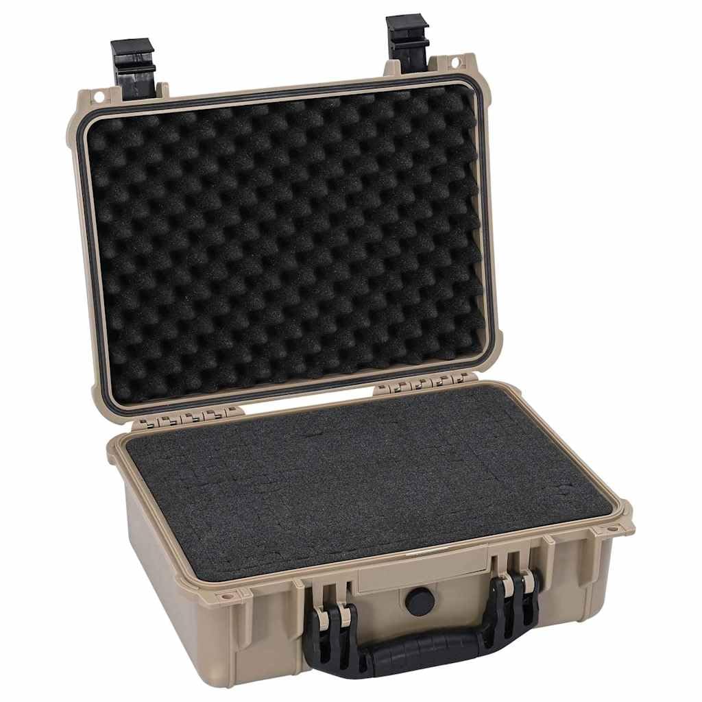 Valigetta Rigida Sabbia, 40,5 x 33 x 17,5 cm, in Polipropilene e ABS Impermeabile Antiurto, Organizer per Fotocamere e Borse Fotografiche, Viaggi, Outdoor, Protezione, Conservazione