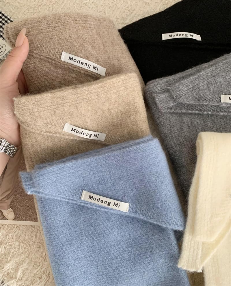 Knitted Triangle Scarf for Women Y2k Head Scarf Downtown Girl Aesthetic Accessories Streetwear Triangle Shawl - Image 6