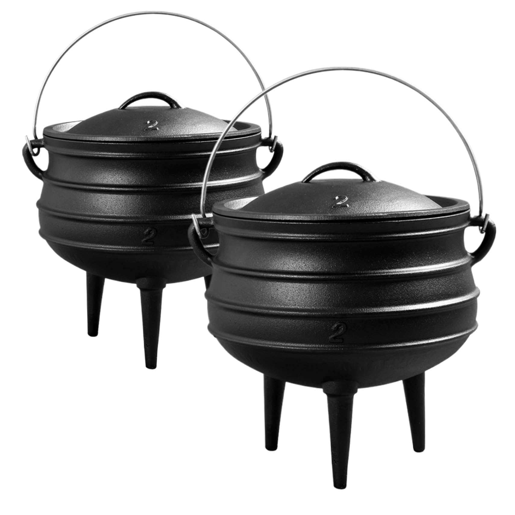 Chaudron en Fonte|Chaudron 0, 8 L Sorcières avec Couvercle et Poignée Marmite en Fonte avec 3 Pieds Longs pour Cheminée Cuisson au Charbon Décorations d'Halloween Style 1