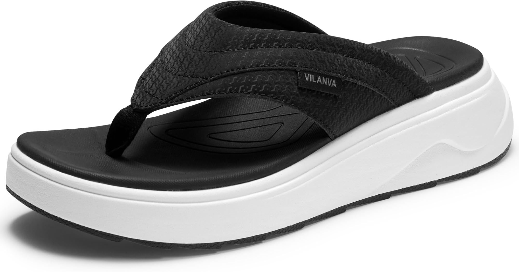 - Women's Platform Flip Flops Cushioned Walking Sandals with Arch Support for Plantar Fasciitis Relief Lightweight Non-Slip Shoes for 2026 Summer Outfits