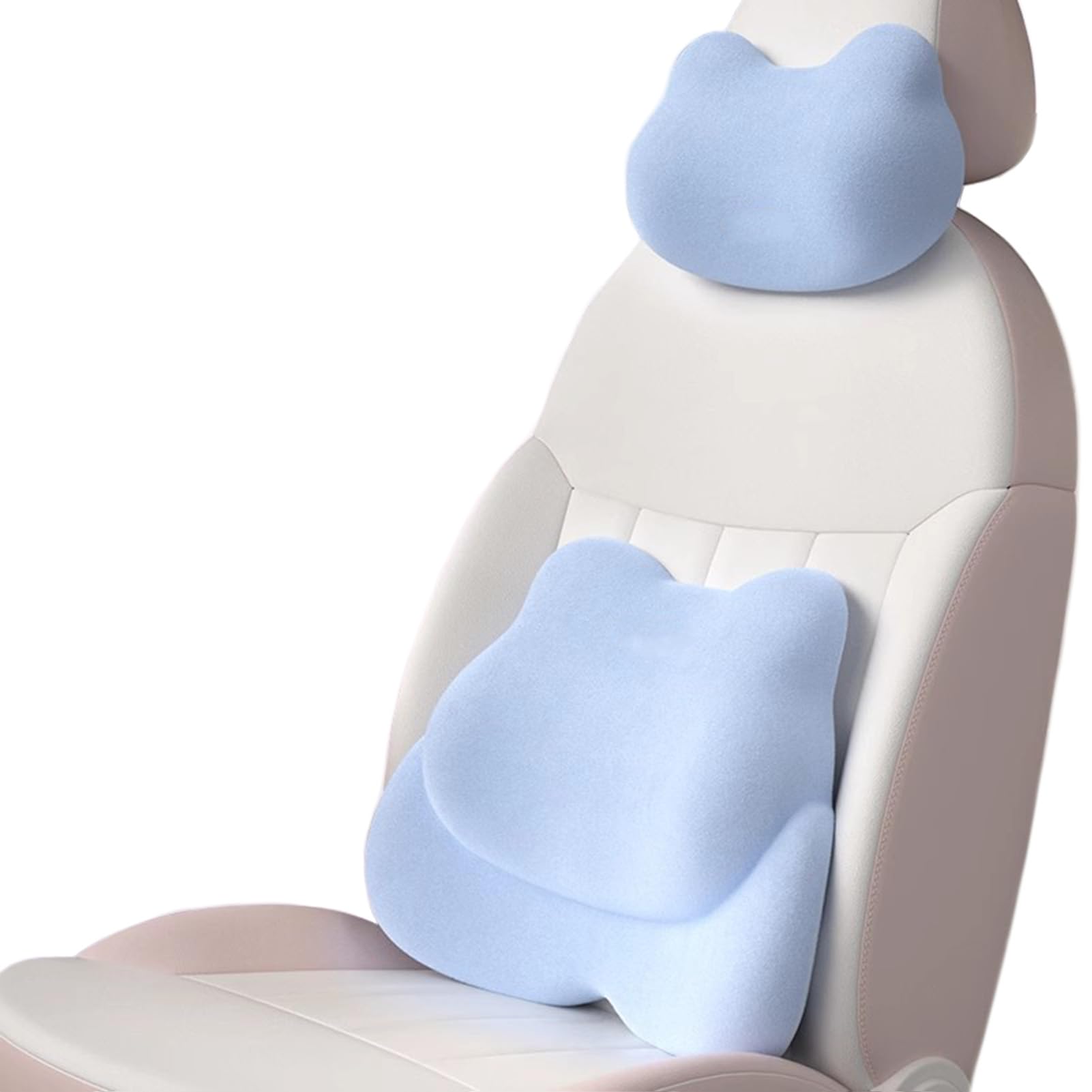 Almohada Lumbar de la Ayuda for la Almohada Lumbar de la Espuma de la Memoria de la Almohada del Cuello del Coche for el Alivio del Dolor de Espalda Baja(Blue)
