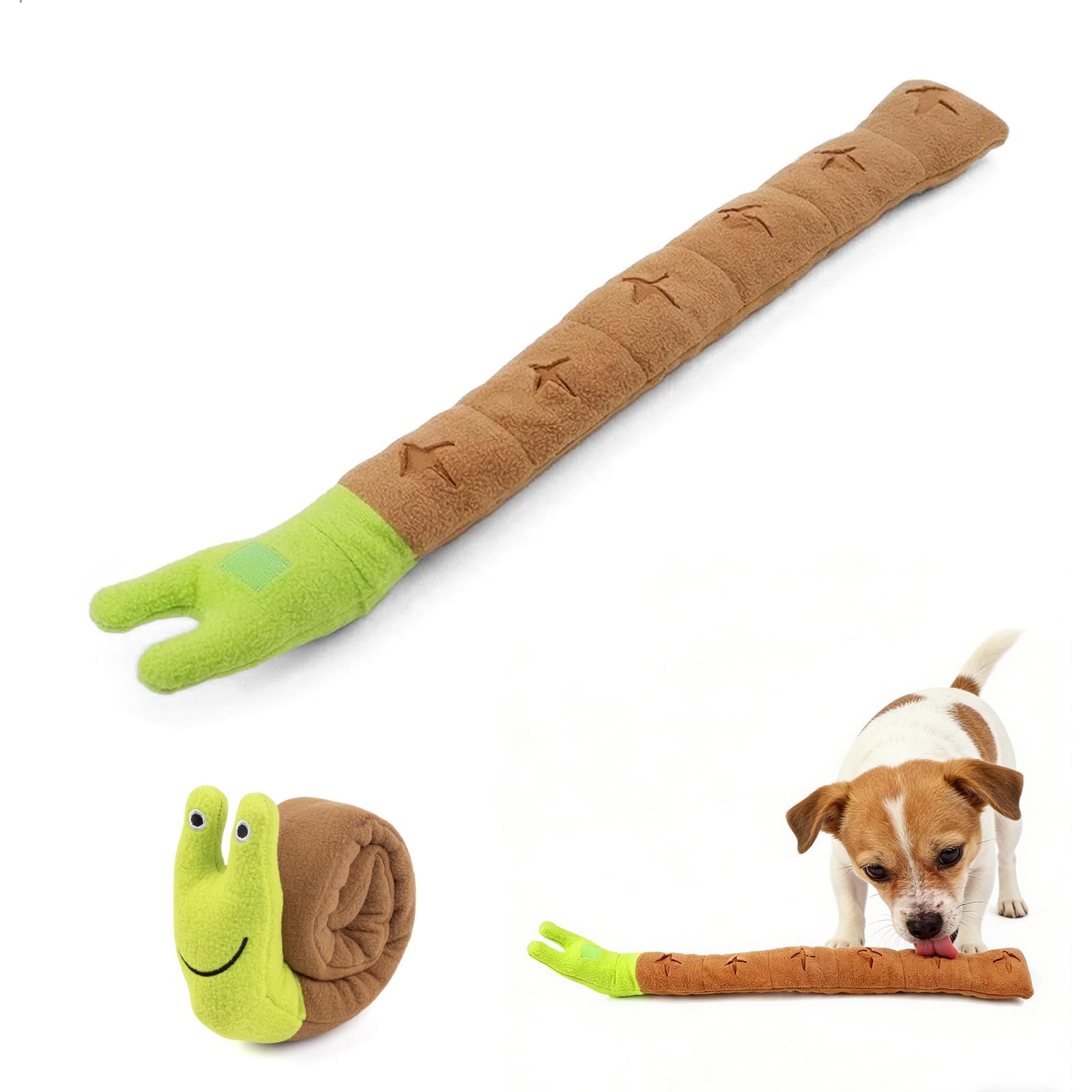 Tappeto Da Fiuto Per Cani A Forma Di Lumaca, Giocattolo Interattivo Di Intelligenza Con Squittio, Modalità Di Gioco 2 In 1 (Piatto E Arrotolato), Lavabile Per Cani Di Piccola E Media Taglia
