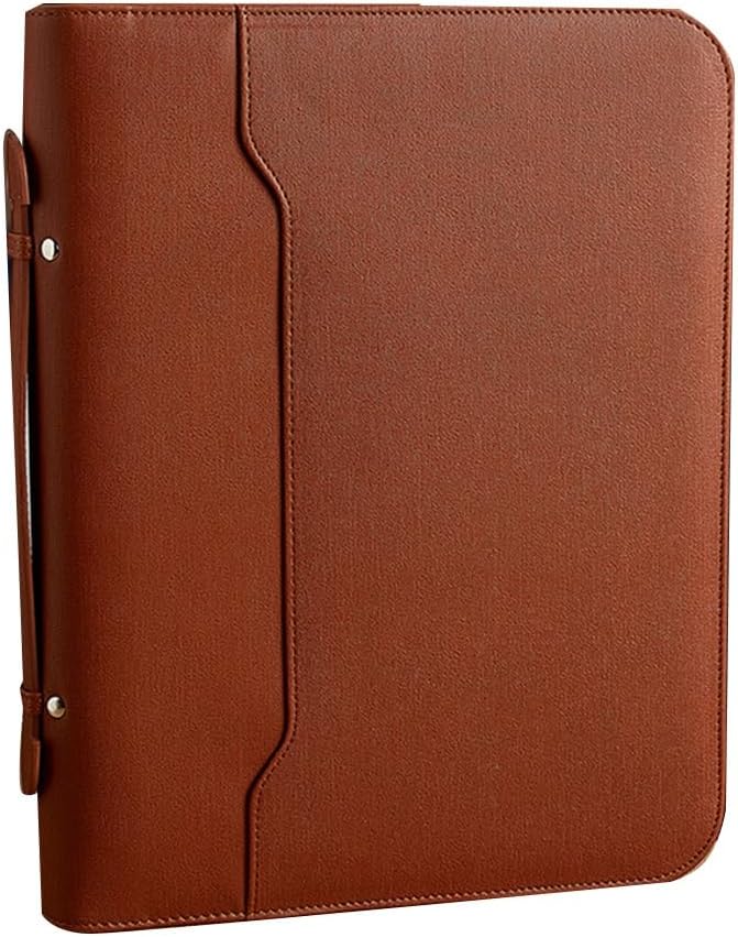 Genuine Leather Professioal Business Portfolio Padfolio Folder With - View #10