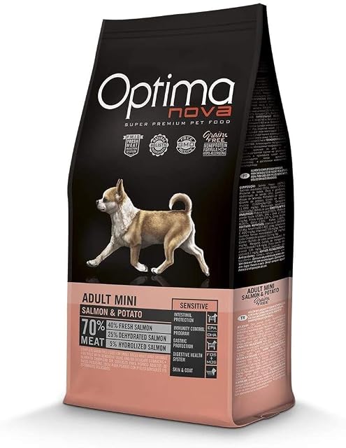 Optima Nova - Pienso para perros adultos mini grain free salmón y patata