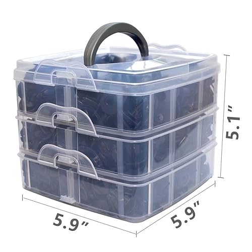 Miniatura 3 de Set de tornillos de Ayaoqiang de 240piezas para GM Ford Toyota Honda Chrysler con funda de almacenamiento de plástico.