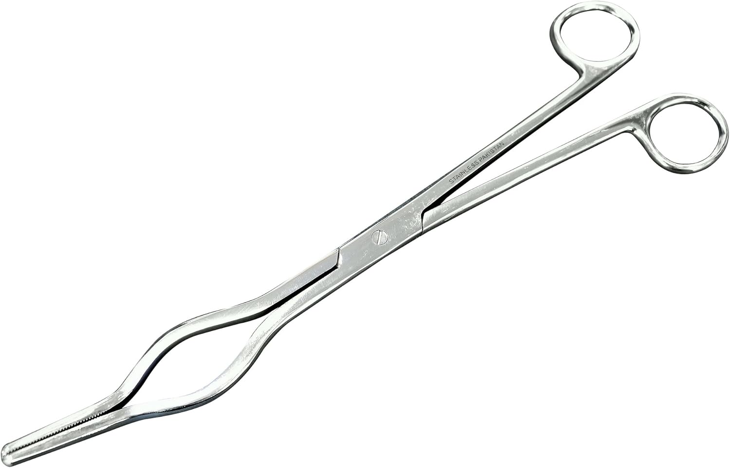 Crucible Tongs, Box-Lock Jointed, Stainless, 9.5"