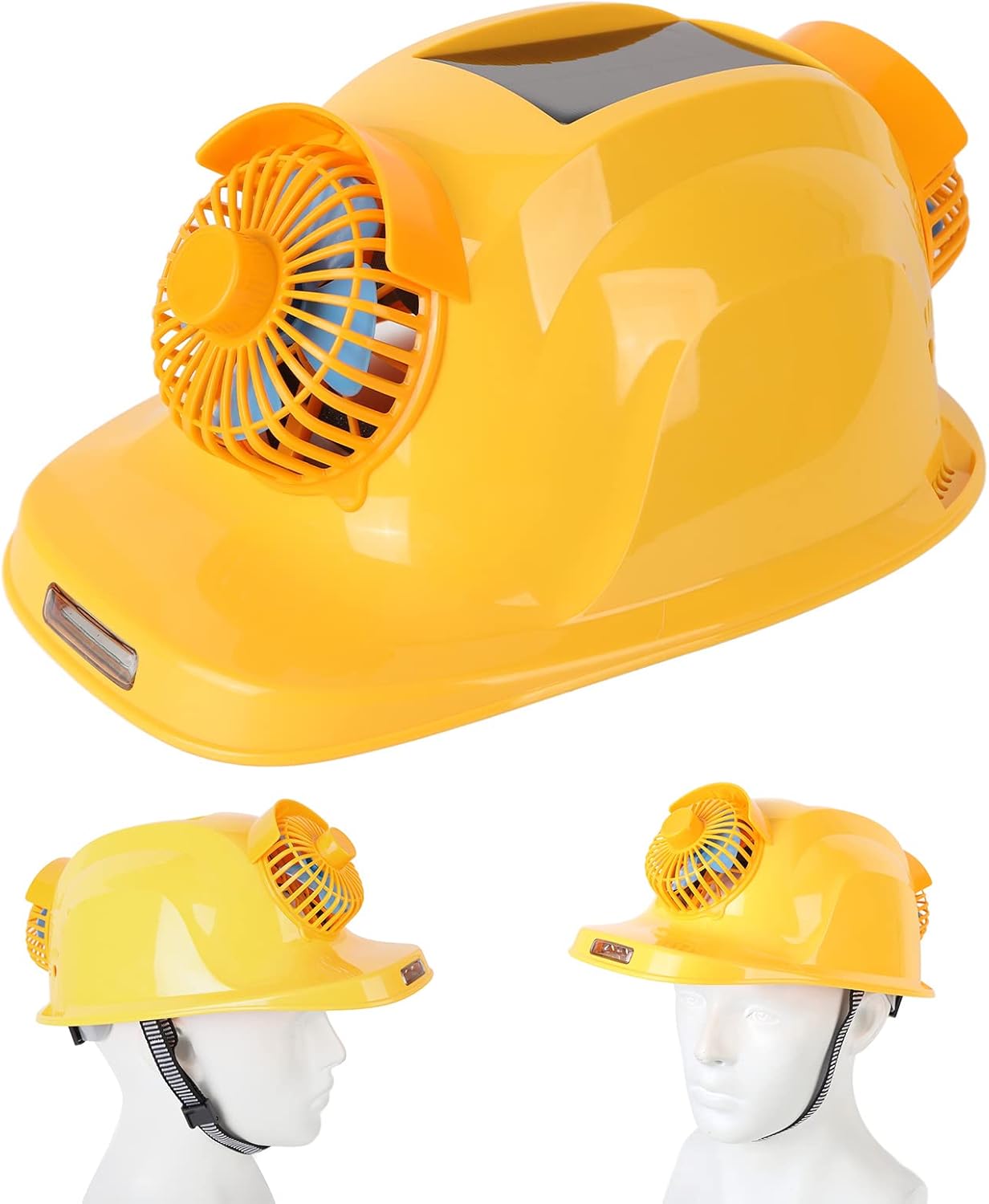 Hilitand Solar Hard Hat Multi Function 5 Gear Cooling Fan Strong Bright Light Construction Safety Helmet US Plug 100 to 240V