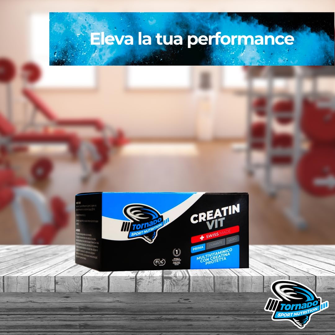 EthicSport - Creatina Vector - Confezione da 20 buste x 8 g - Integratore alimentare di Creatina e Vitamina C per la dieta dello sportivo