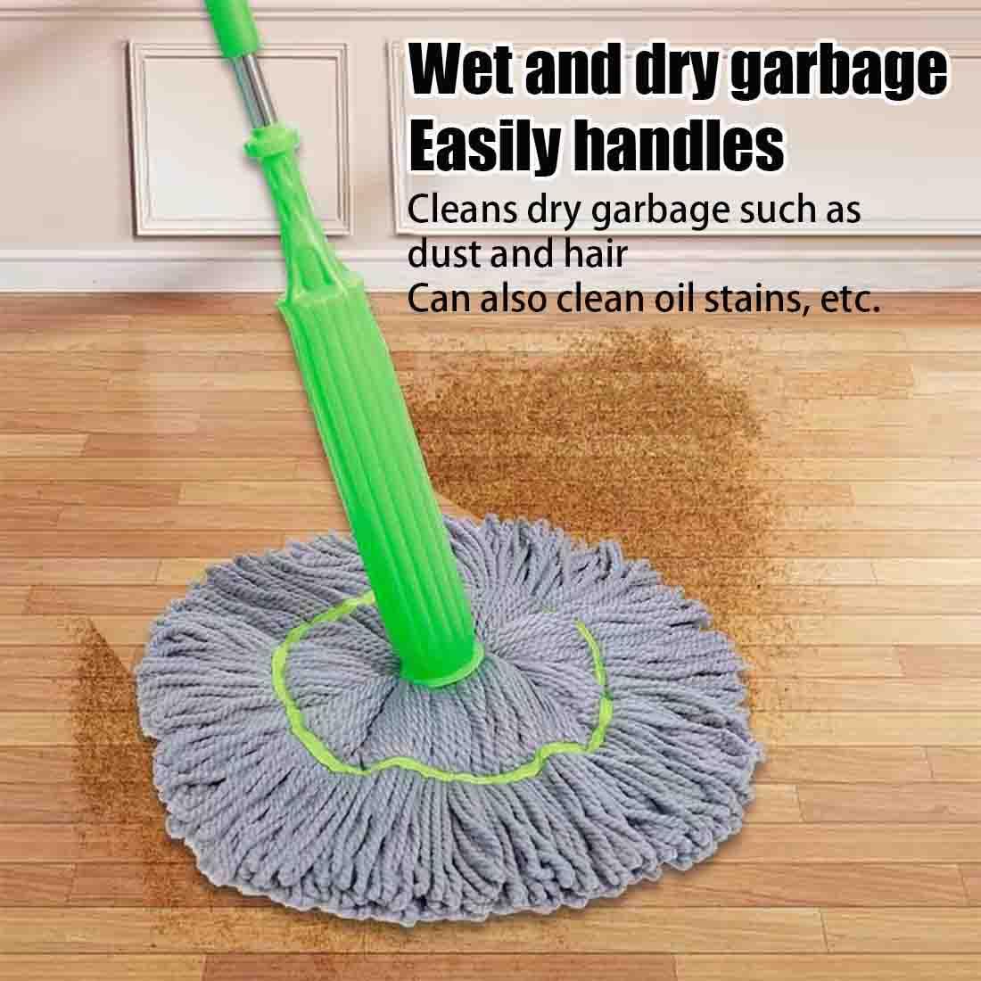 Vadrouille 2 En 1 Auto-essoreuse - Tête Rotative 360°, Microfibre | Pour Sols Et Murs, Nettoyage Facile Humide/sec