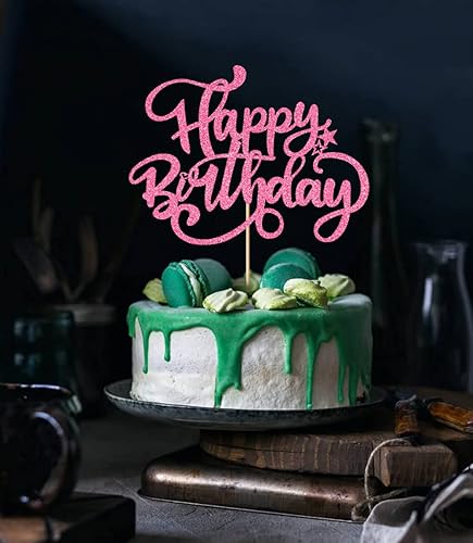 Miniatura 7 de Crseniny Decoración para pastel de cumpleaños, decoración de cumpleaños con purpurina azul, suministros de decoración de fiesta de aniversariofiesta