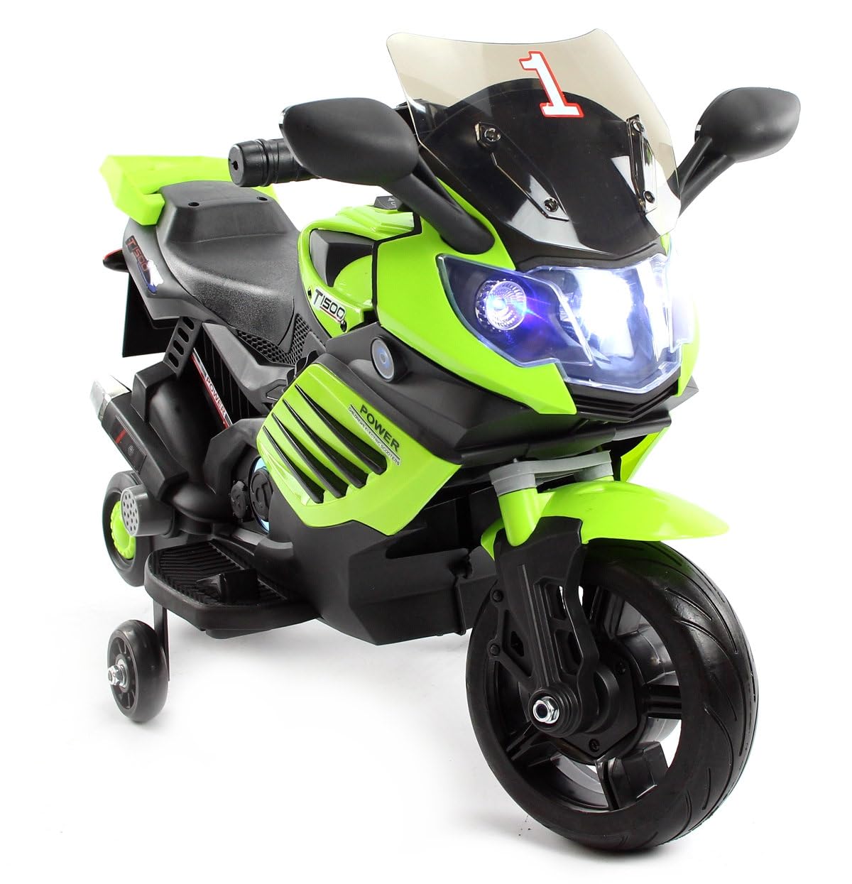 Motorrad RR S1000, Kinderauto Kinderfahrzeug Elektromotorrad (Grün)