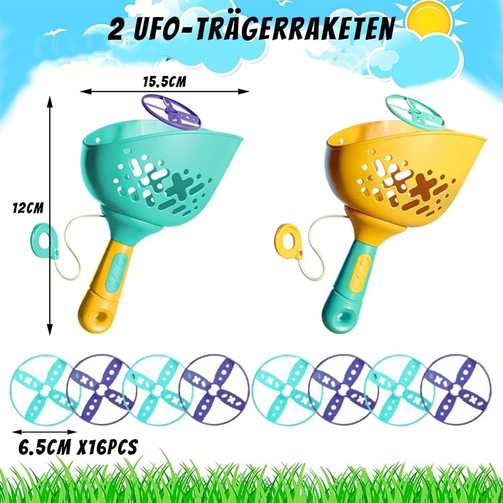 Flying Disc Launcher śmigło, gra śmigła dla dzieci, latające śmigła, zabawka do latania latającego talerza, latający spodek, zabawka dla dzieci