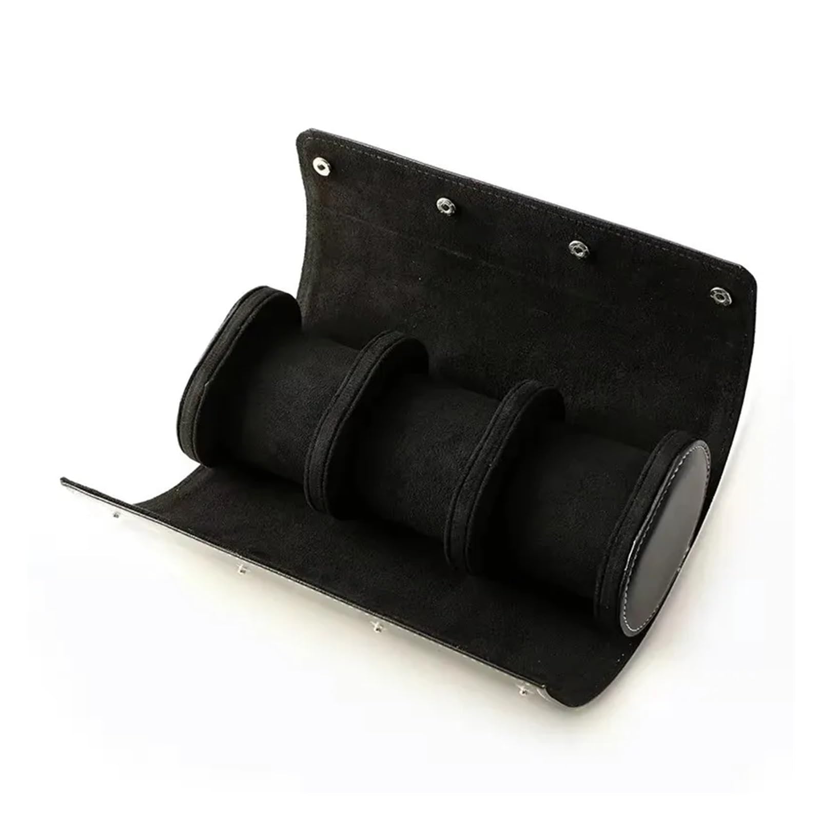 Aufbewahrungstasche für Uhren Uhrenbox, Uhrenetui, Uhrentasche, Organizer, klassische Reiseaufbewahrung, Ledertasche, aus PU-Leder, tragbares for die Reise(Gray 1 Bits)