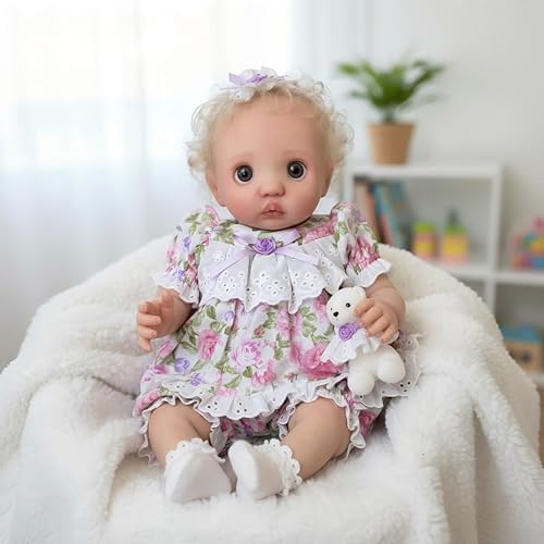 Miniatura 3 de iCradle Muñecas de bebé Reborn de 20 pulgadas de vinilo de silicona recién nacida, muñecas realistas para niños a partir de 3 años