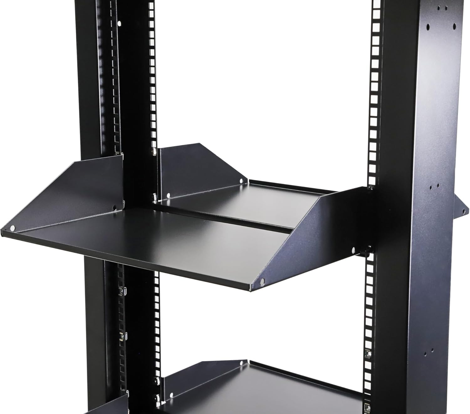 Aeons 2U 19-inch Universal Server Shelf Rack Mount Cantilever Center Mount Shelf 15" Deep, Fixed Server Rack Cabinet Shelf Black