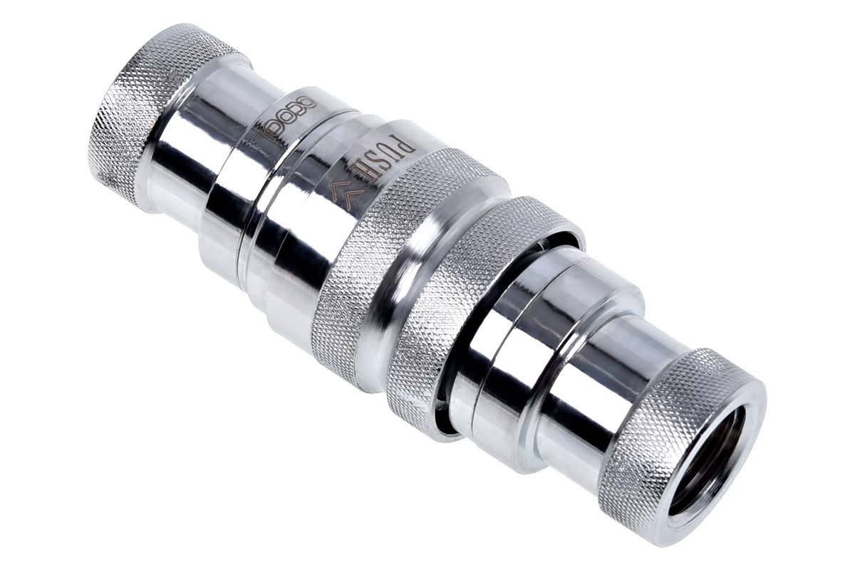 Alphacool 17281 Eiszapfen Schnellverschlusskupplungsset G1/4 IG - Chrome Wasserkühlung Anschlüsse