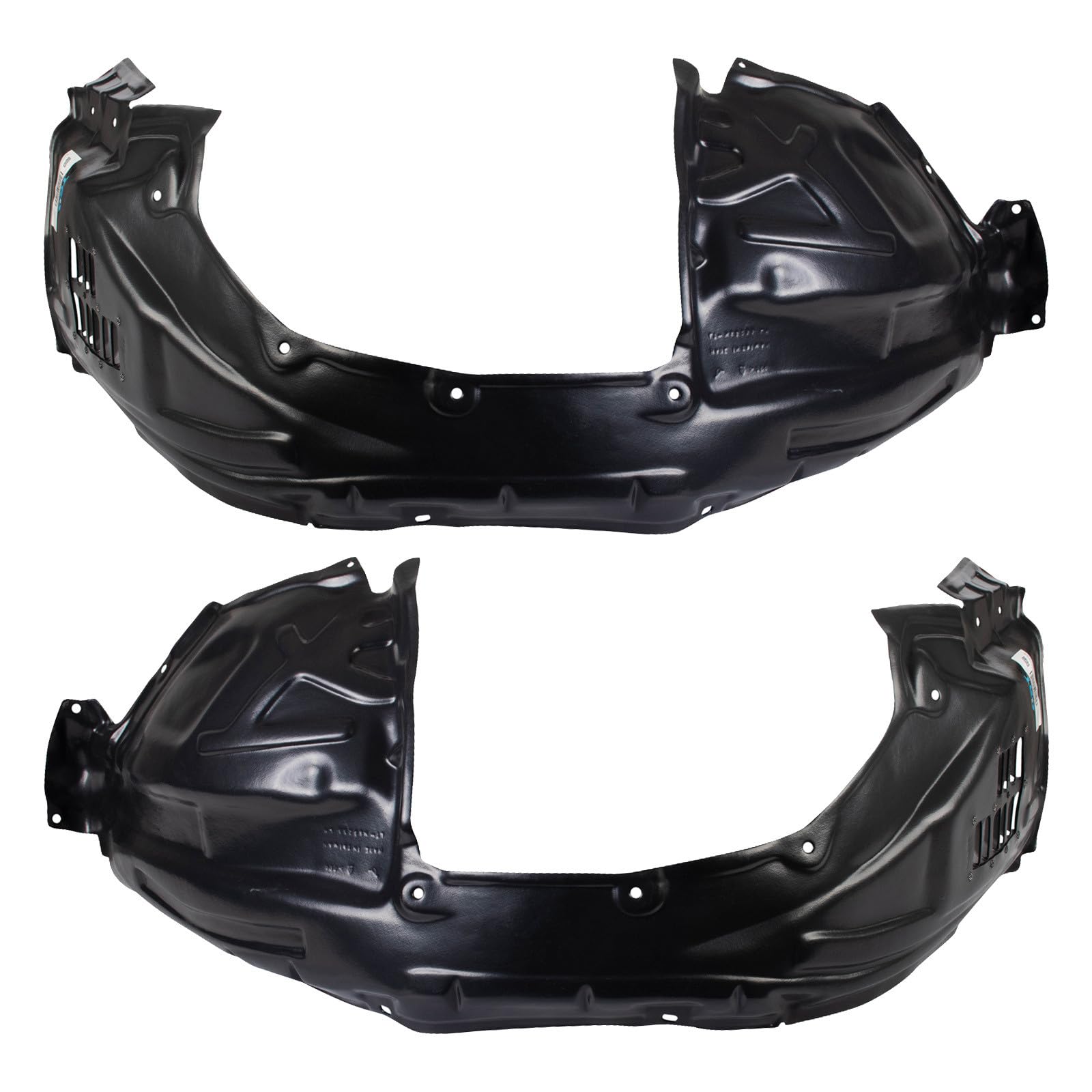 TRQ Inner Fender Liner Set Compatible with 2011-2014 Nissan Murano NI1248127 NI1249126