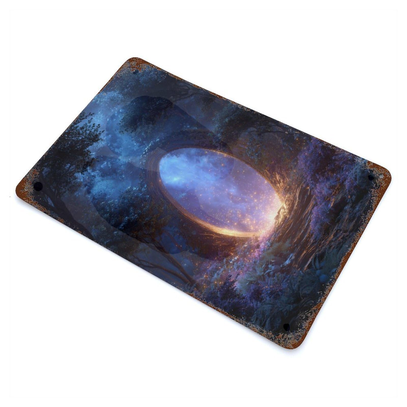 Magical Portal in Enchanted Forest Retro Metal Sign 11.8"x7.9", for Pub, Kitchen And Man Cave Decor, Retro Wall Decor
