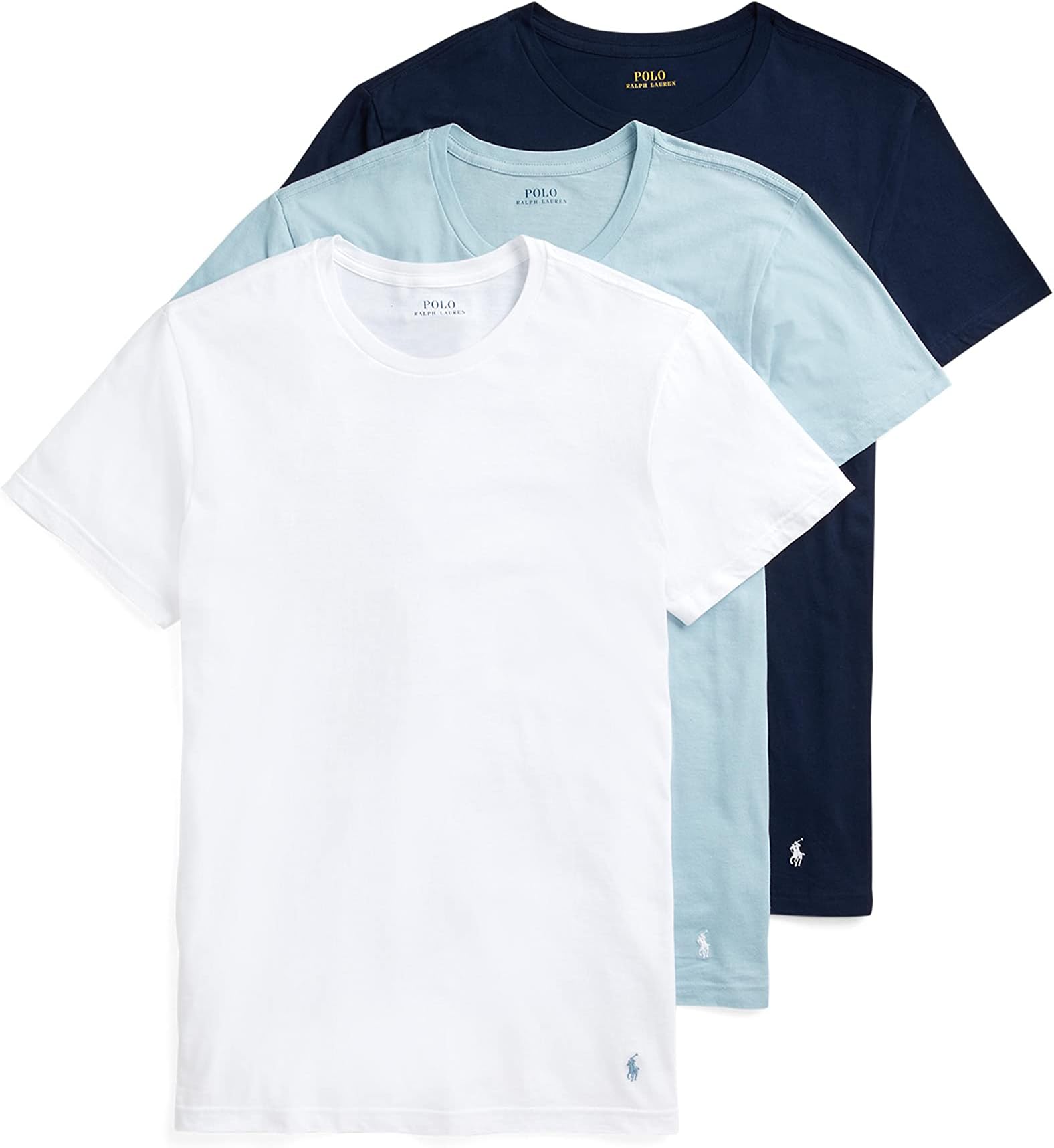 Men's T-Shirt, 3-Pack, Classic Men's Cotton Crewneck Shirts, Moisture-Wicking, (Long, Big & Tall)