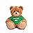 Plushland Teddy Bear 11 Inch, Stuffed Animal Personalized Gift - Great Present for Mothers Day, Valentine, Graduation, Birthday,Anniversary, get Well,Christmas (Mocha Bear, Kelly Green)