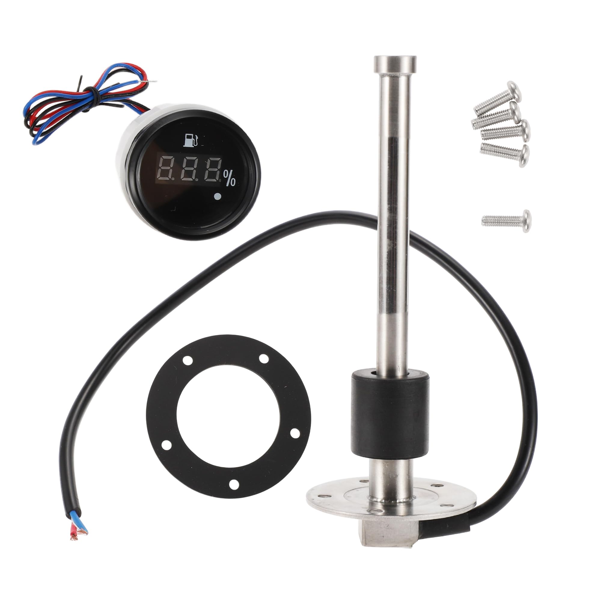 A ABSOPRO 175mm Fuel Sending Unit and Gauge Kit 6.9" for Boat Car Truck RV Fuel Sending Unit Marine Fuel Sender Unit