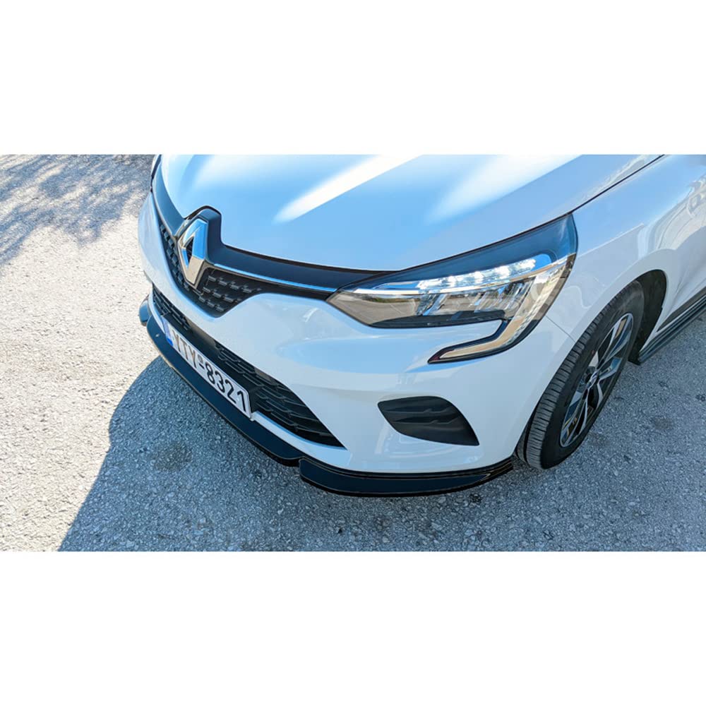 Motordrome K175-001 Front spoiler compatible with Renault Clio V 5-doors 2019- (ABS), Black