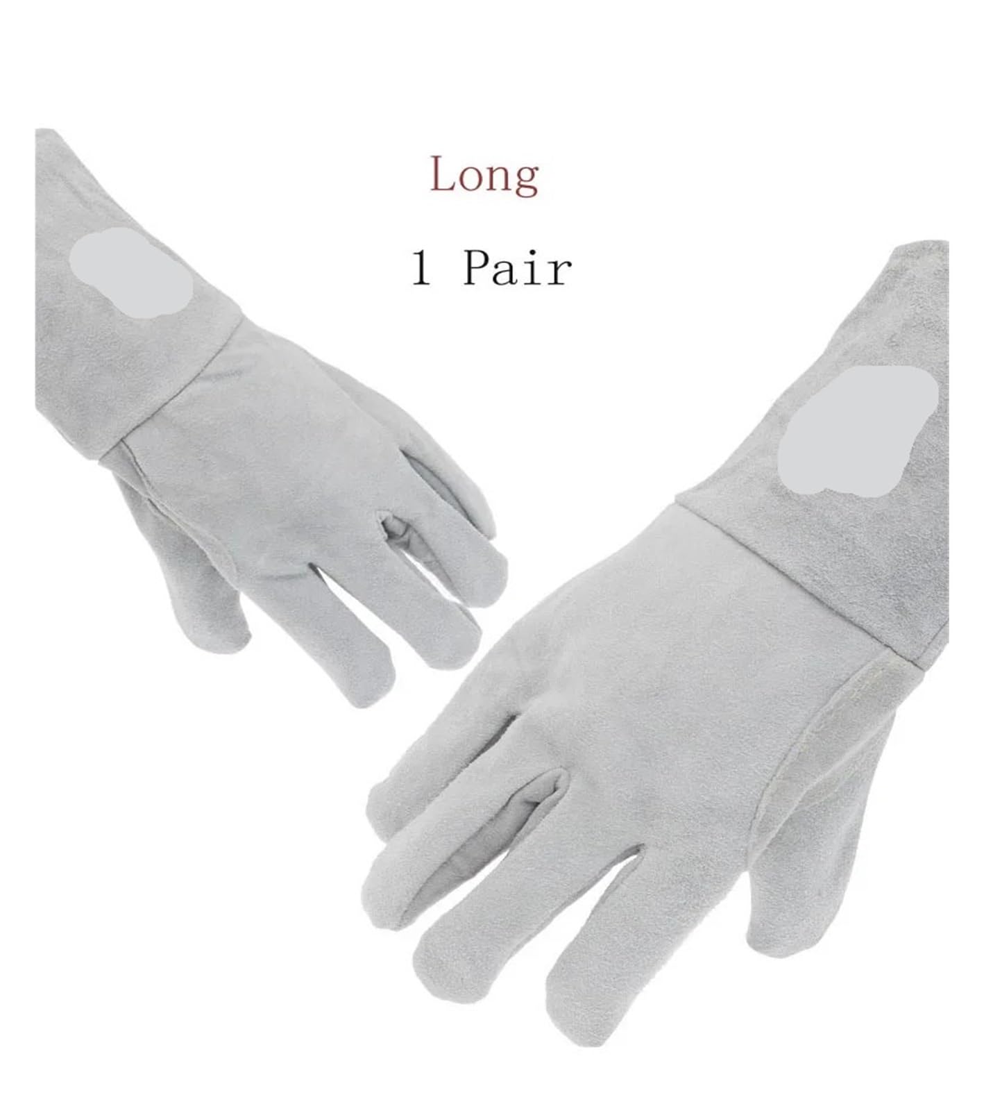 Gants de soudage en Cuir de Vache, Bonne Absorption de la Sueur, résistants à la Chaleur, Gants de soudage TIG, for Soudeur, poêle de cheminée, Gants de Gril de Cuisson(Long Double Layer)