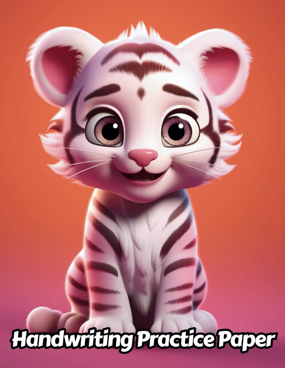 Independently published Tiger Handwriting Practice Paper: Wide Lines With Dotted Midline | For Students Learning To Write Letters | Grades K-2 School | Gift For Safari Animal Lovers | 8.5 x 11 Inches | 111 Pages | v13