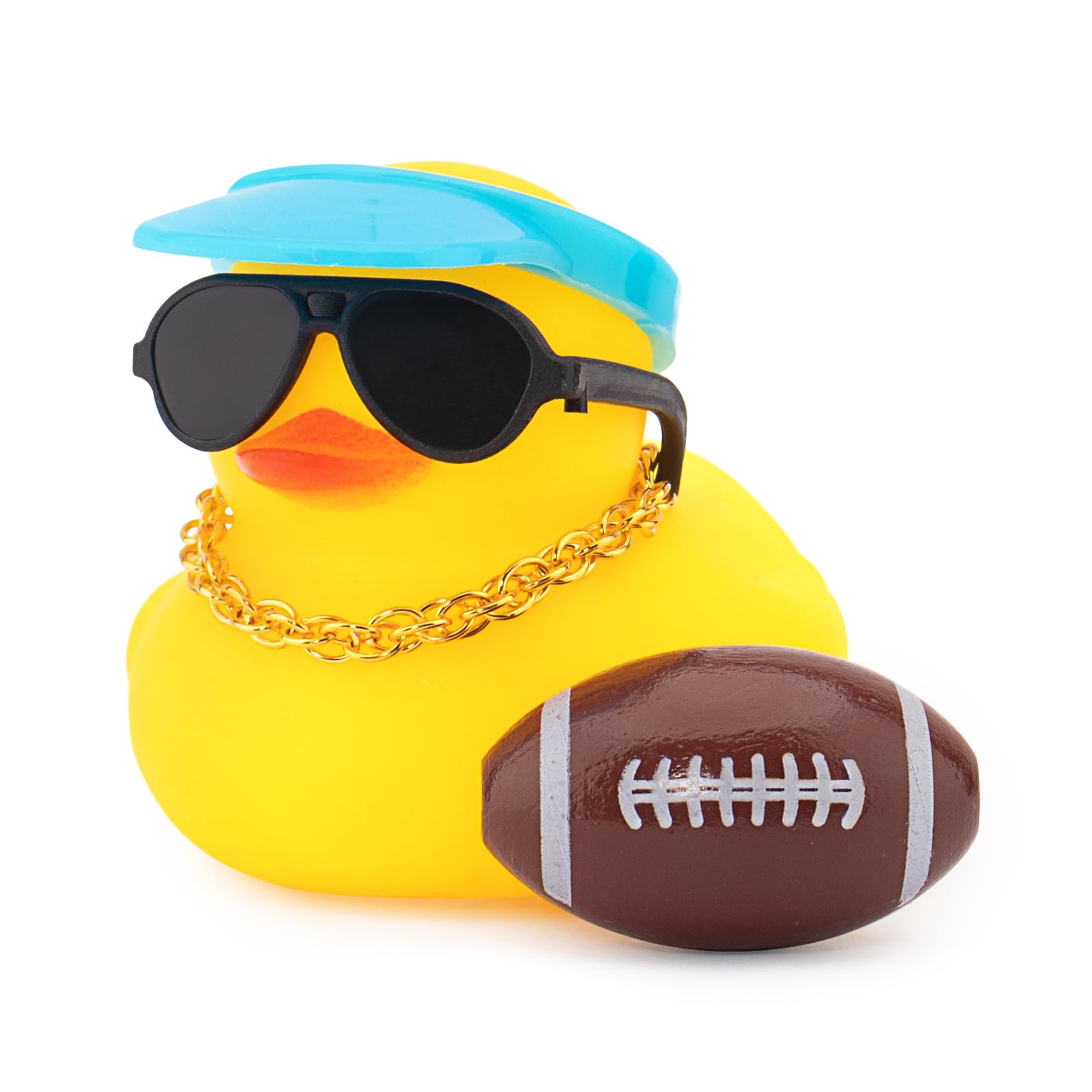 wonuu Rubber Duck Car Ornaments Dashboard Decorations for Cool Car Accessories with Rugby