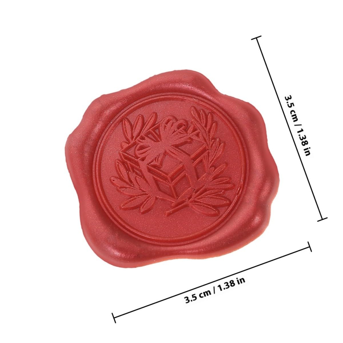 100 Autocollants Sceau à Cire Rouges, Adhésifs pour Enveloppes et Boîtes
