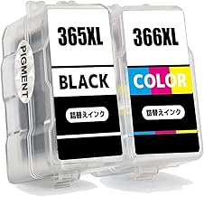 【BAALAND】キャノン BC-365 顔料ブラック BC-366 染料カラー 2個セット TS3530インク 大容量 BC-365XL BC-366XL 詰め替えインクカートリッジ 対応機種 PIXUS TS3530 TS3730