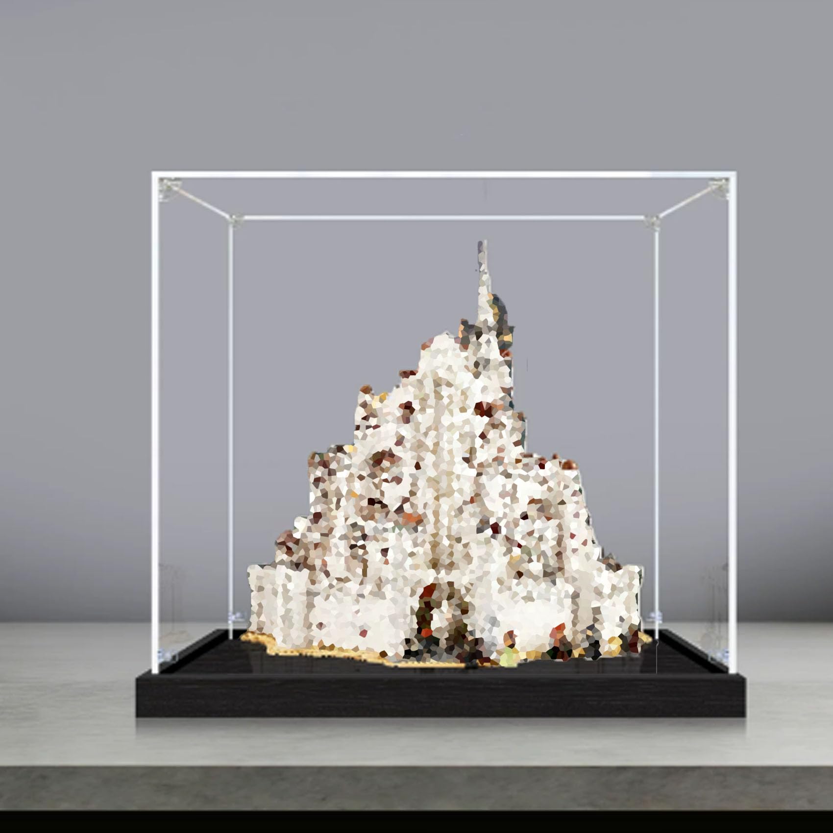 Acrylic Display Case for Le-go 11377 Castle Model, Dustproof Display Box (display box only) (StyleA 3mm)