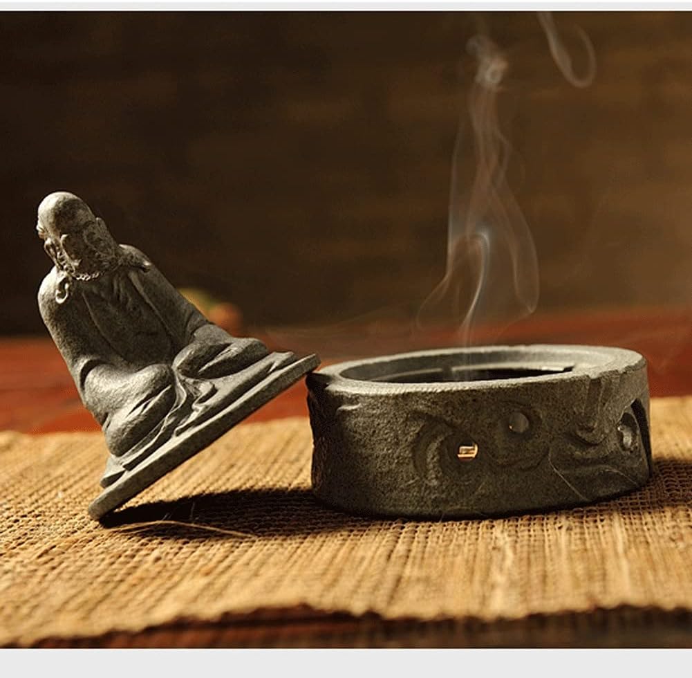Incense Holder Zen Decor Diabase Incense Burner Ancient Incense Holder Tea Ceremony Supplies Character Ornaments Aroma Incense Burner Aromatherapy