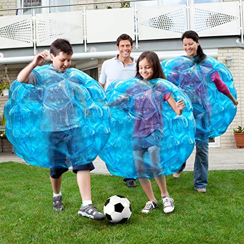 Sumo Bumper Balls, Theefun 2 Pack Inflatable Body Bubble Soccer Ball, 36inch Durable PVC Vinyl Bopper Toys for Kids and Adults Physical Outdoor Active Play, Blue - Thumbnail 7